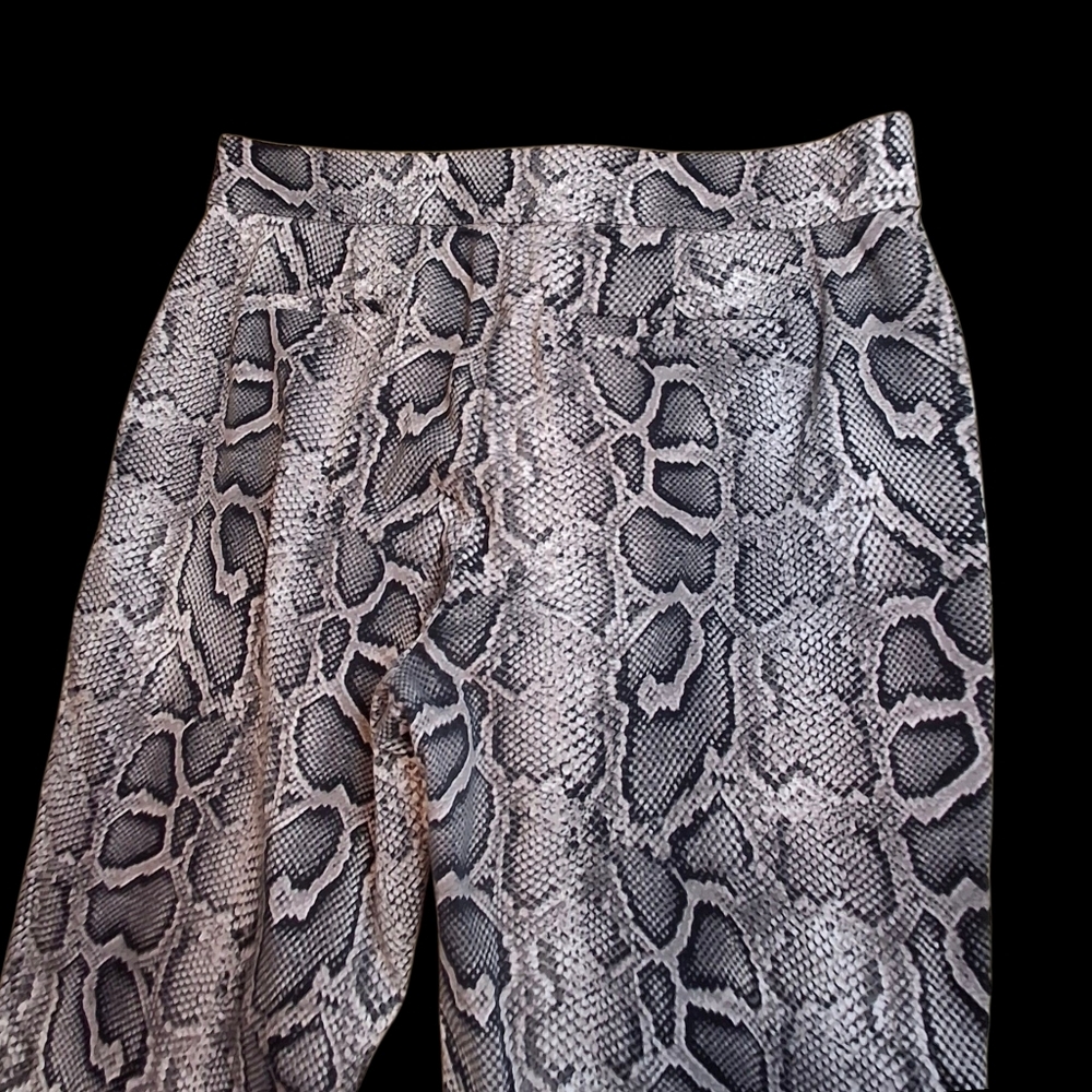 Michael Kors Snakeskin Print Cotton Stretchy Ankle Pants Women Size 16 - Picture 8 of 14